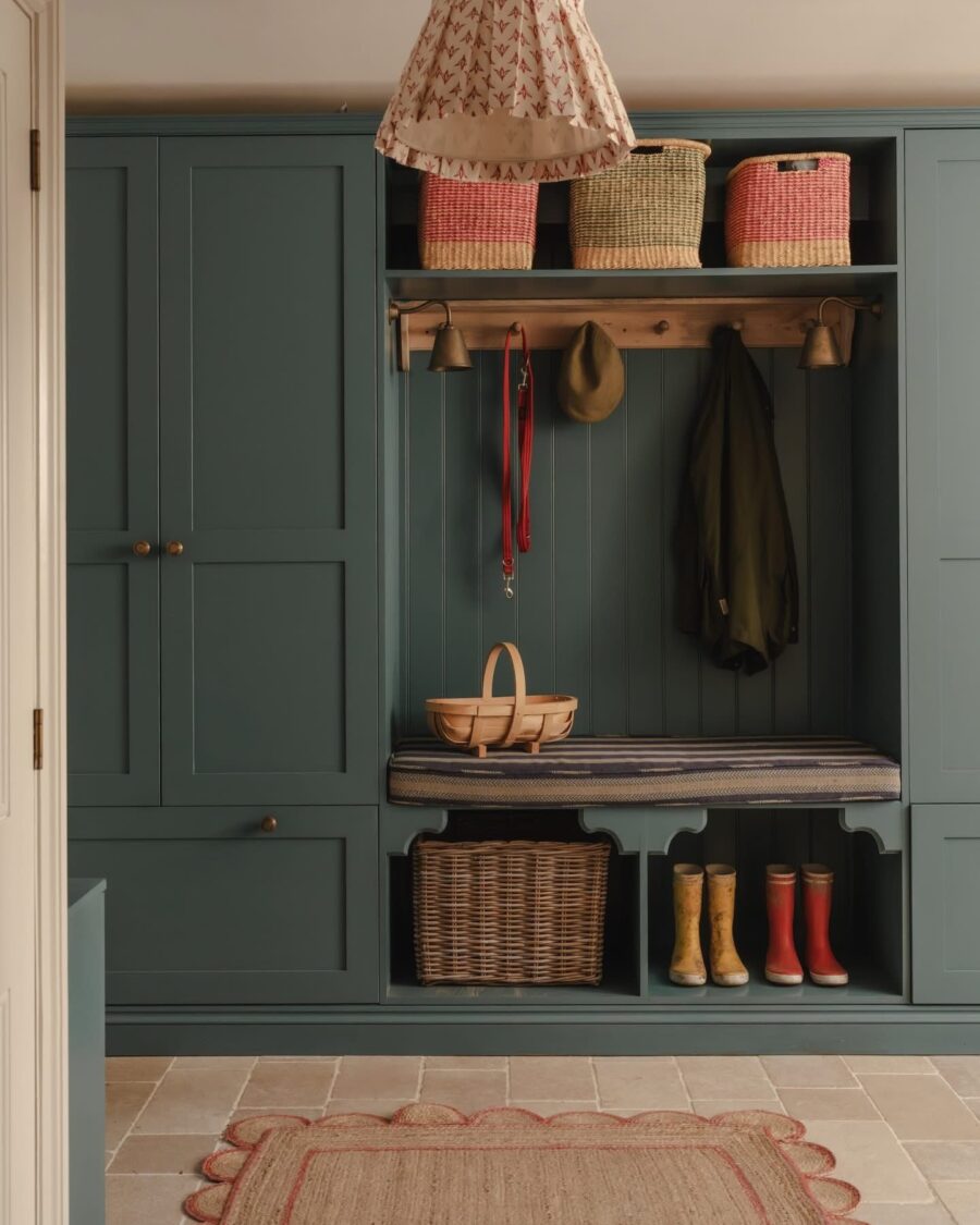 English Green Kitchen and Boot Room