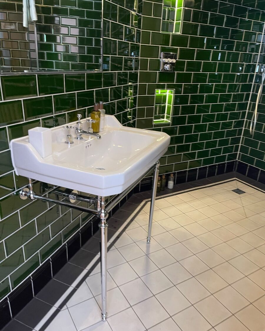 Green Tile Bathroom