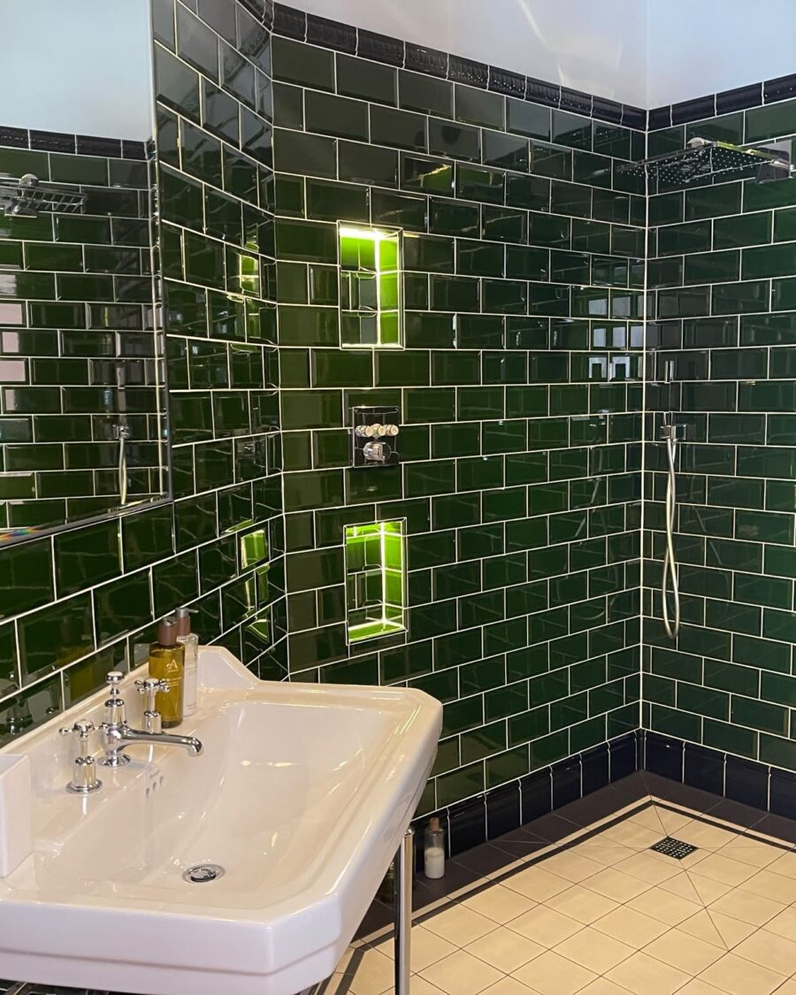 Green Tile Bathroom