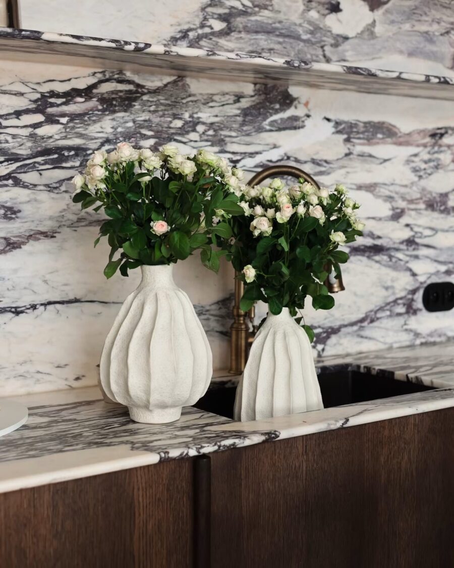 Marble and Walnut Kitchen