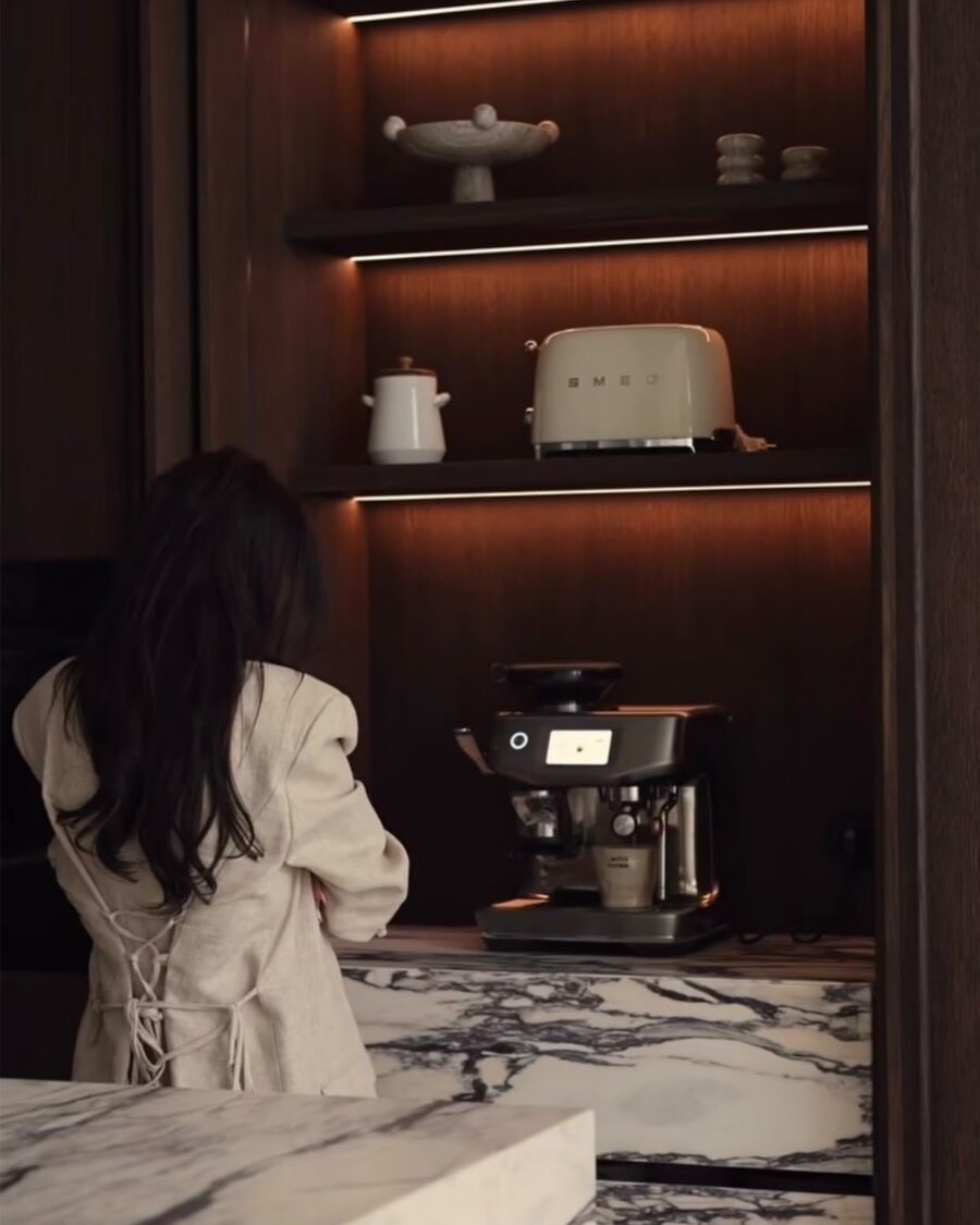 Marble and Walnut Kitchen