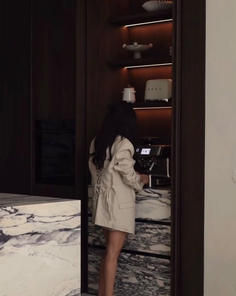 Marble and Walnut Kitchen