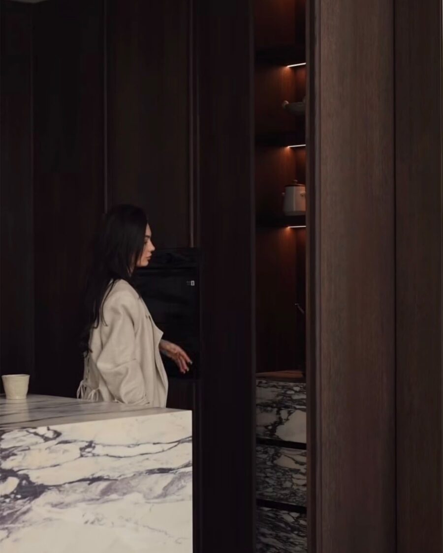 Marble and Walnut Kitchen