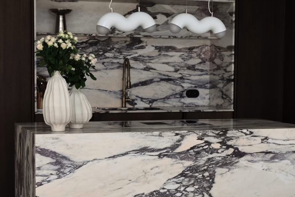 Marble and Walnut Kitchen