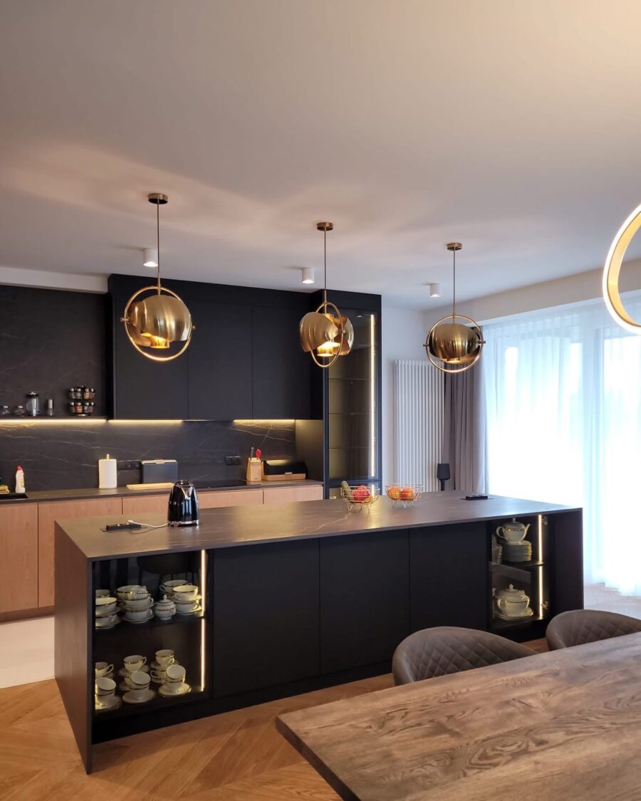 Walnut and Graphite Kitchen