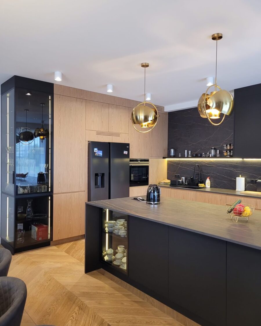 Walnut and Graphite Kitchen