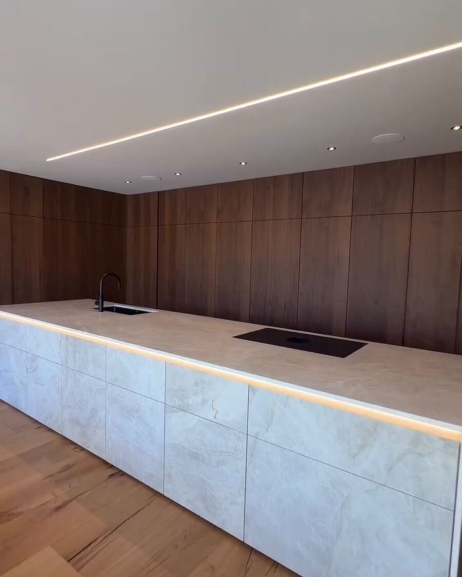Walnut and Stone Kitchen