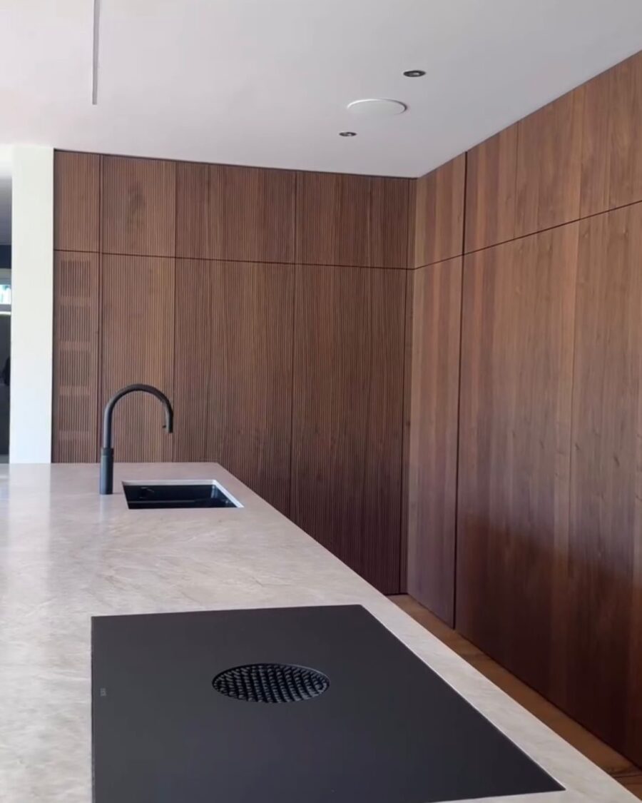 Walnut and Stone Kitchen