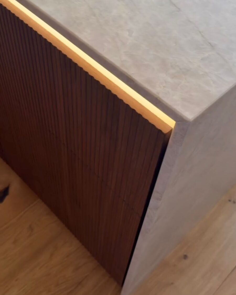 Walnut and Stone Kitchen